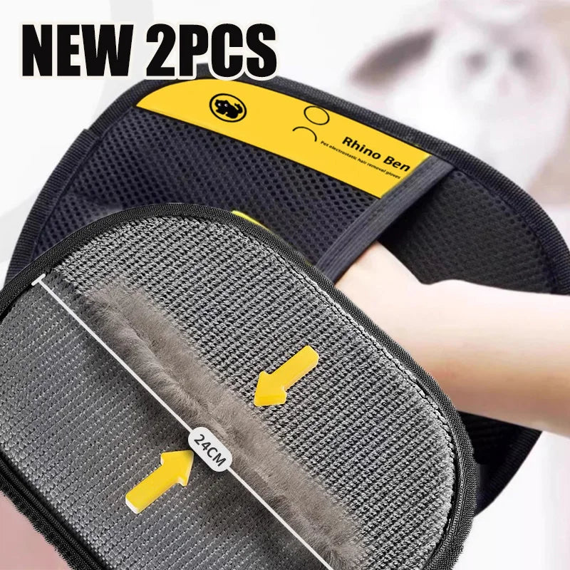 Pet Hair Remover Glove for Dogs & Cats